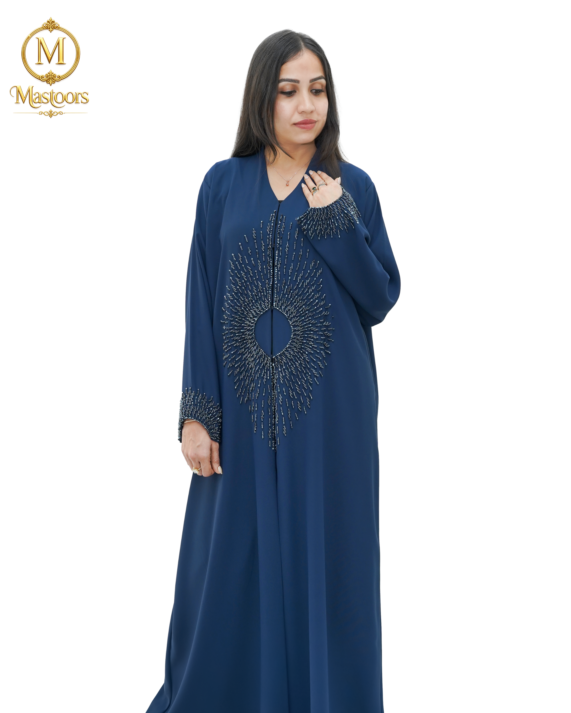 Imperial Prussian Blue Abaya
