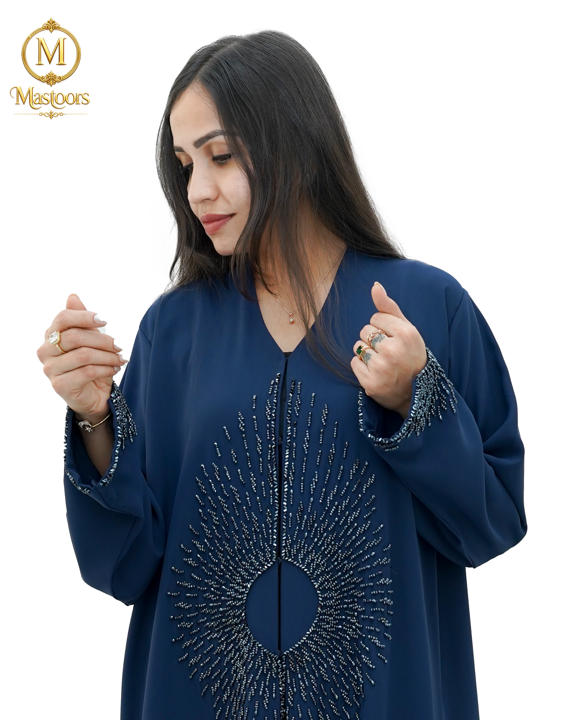 Imperial Prussian Blue Abaya