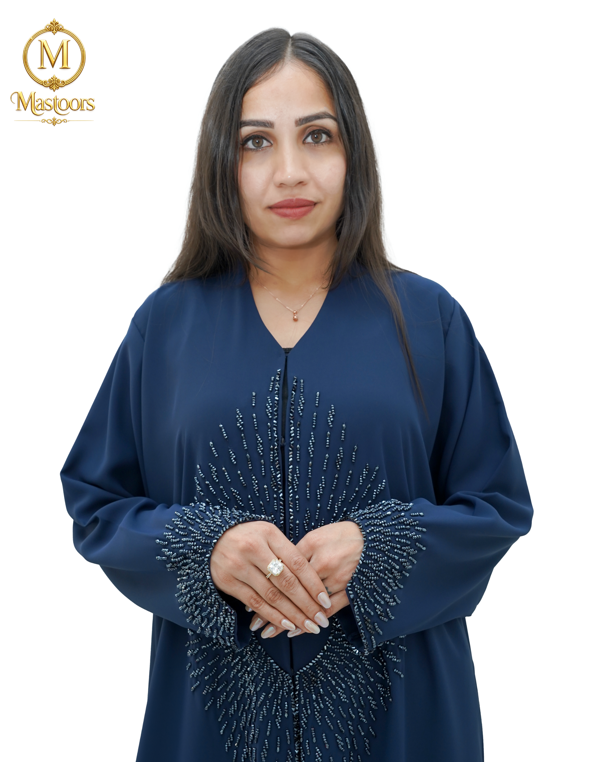 Imperial Prussian Blue Abaya