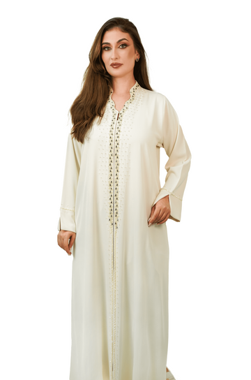Ivory Pearl Abaya